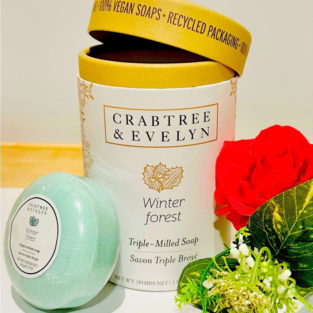 Crabtree & Evelyn Triple Milled Soap 3.5oz 3 pack - Winter Forest